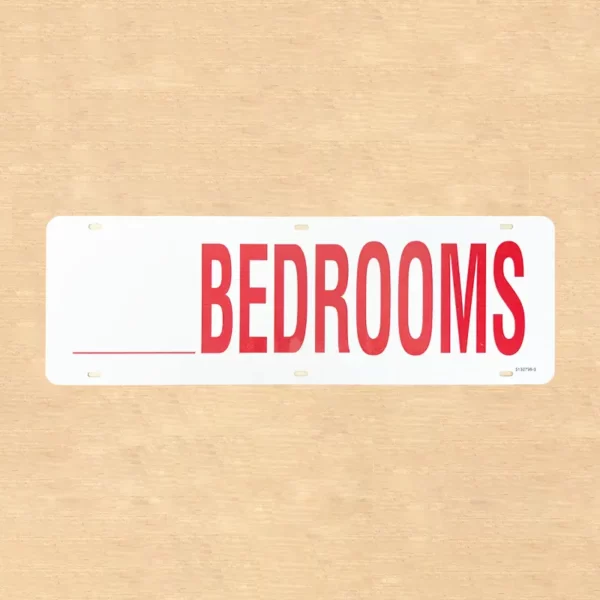 Bedrooms Sign Rider