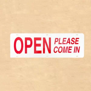 Open Please Come In Sign Rider